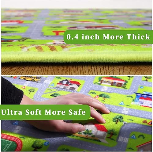 Miniatura 4 de FairOnly Alfombra de juego para niños para bebé, alfombra de juego para piso, alfombras para niños para sala de juegos, alfombra de área educativa