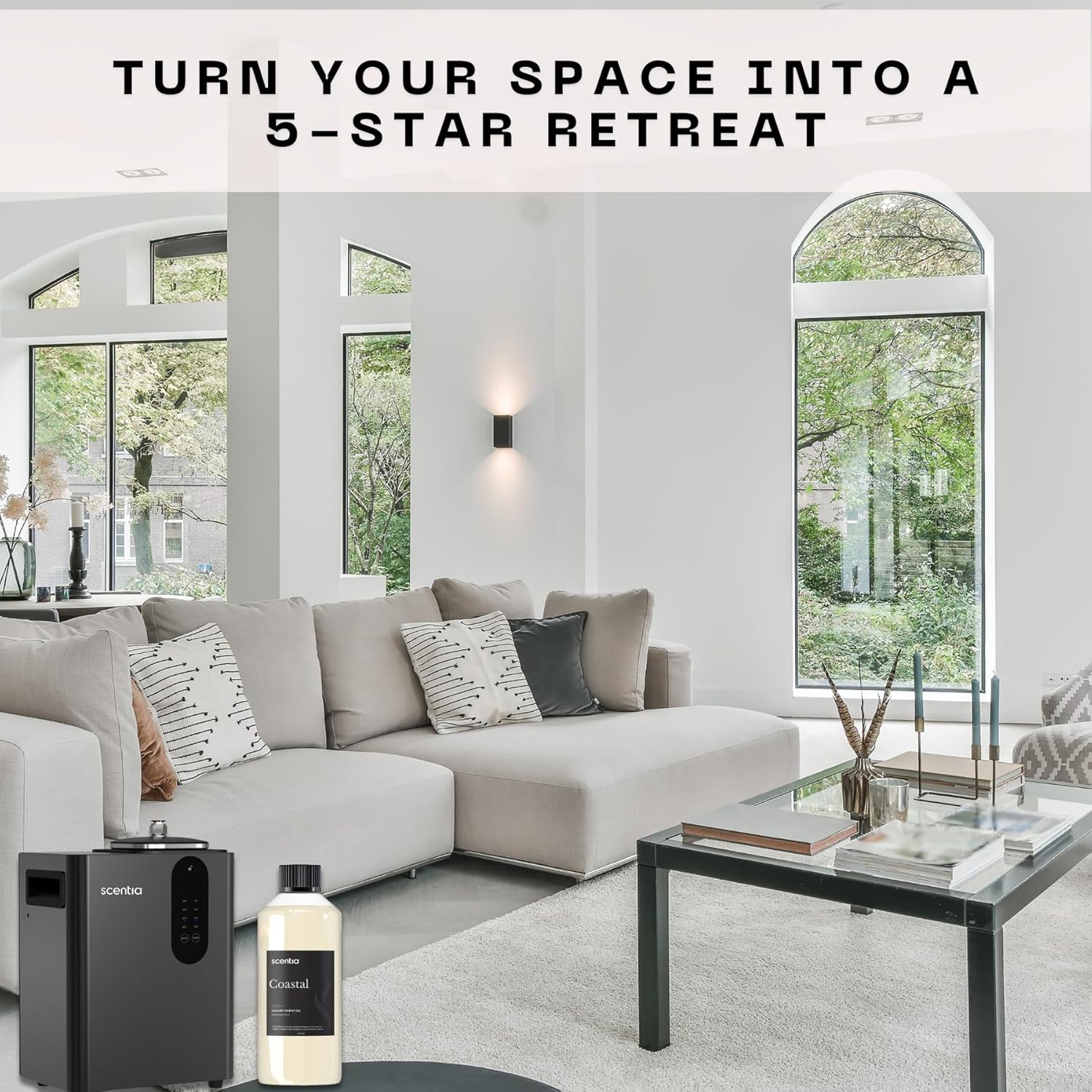 Scentia Diffuser Oil Inspired by R.itz Carl.ton Hotel Scent - 500 ml 16.9 fl oz - Essential Oil Blend, Spa Scent, Jasmine & Bergamot Notes for Aromatherapy Diffusers and Humidifiers - Coastal - Image 4