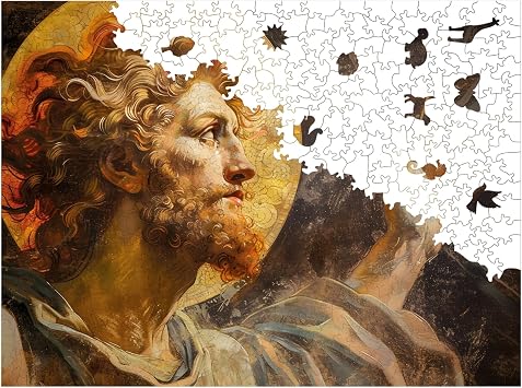 Ahşap Puzzle Yetişkin - Güneş Tanrısı Ra - 450 Parça, 29 x 39 cm - Yapıştırıcı Folyo Dahil - Benzersiz Şekilli Parçalar & Özel Figürler - R1-01