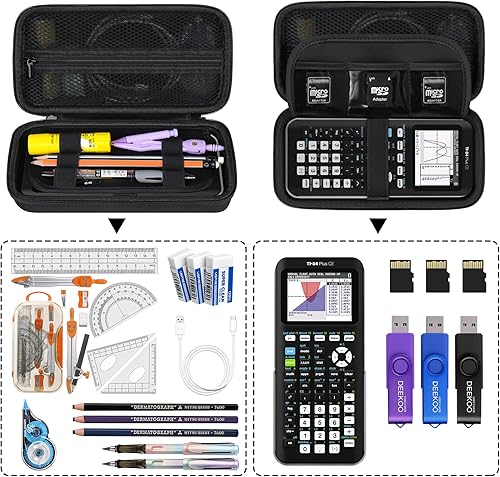 Miniatura 2 de Funda rígida para calculadora gráfica de color Texas Instruments TI-84 Plus CETI-84 PlusTI-83 Plus CECasio fx-9750GIII, soporte de almacenamiento
