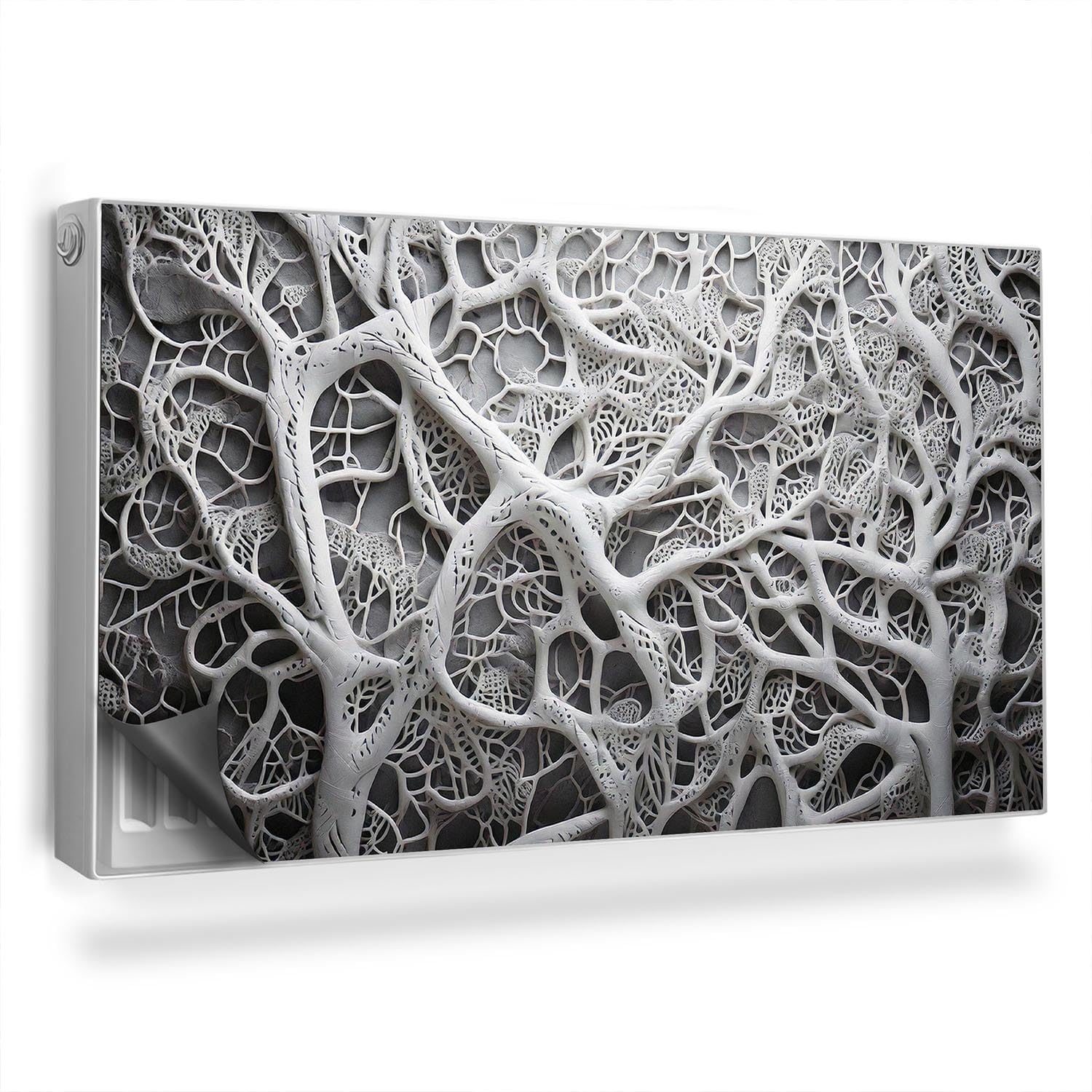 Cubierta magnética de radiador 110x60 cm con diseño de ramas de composición biológica