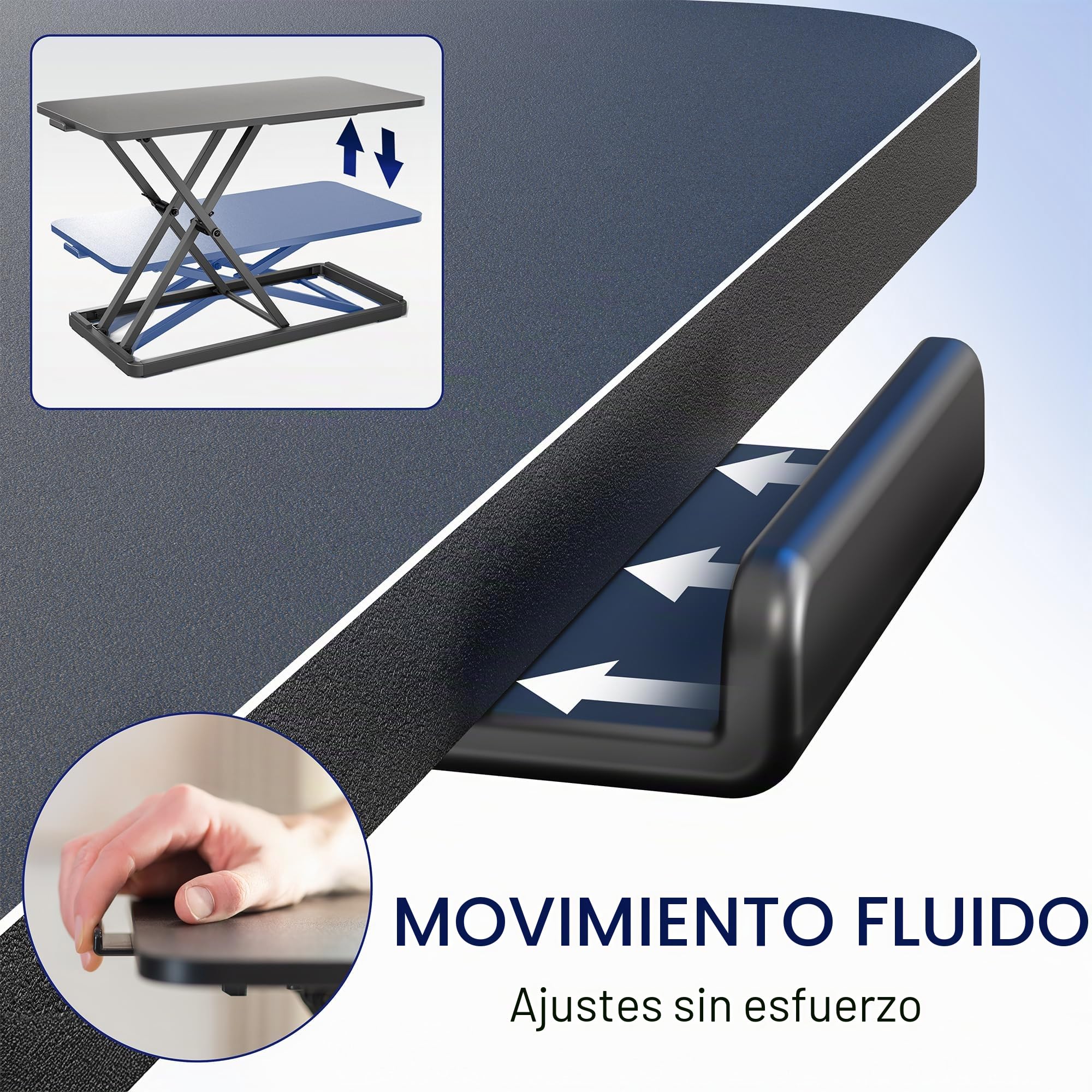 VIVO DESK-V024A - Elevador de Teclado y Mouse con Tijeras, Altura Ajustable, para Estaciones de Trabajo ergonómicas, Color Negro, DESK-V024A