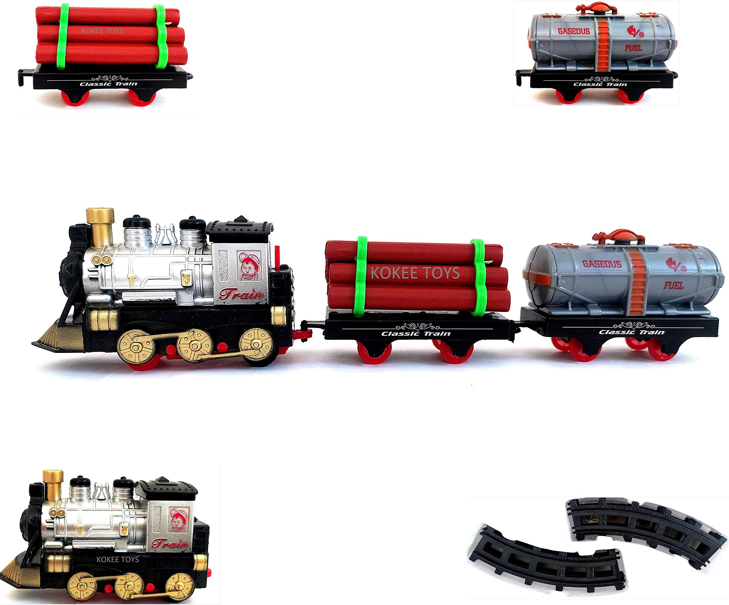 KOKEE TOYS Big Size Battery Operated High Speed Classic Train Play Vehicle Set Toy for Kids|Boys|Girls (with Track) (Multi Color).