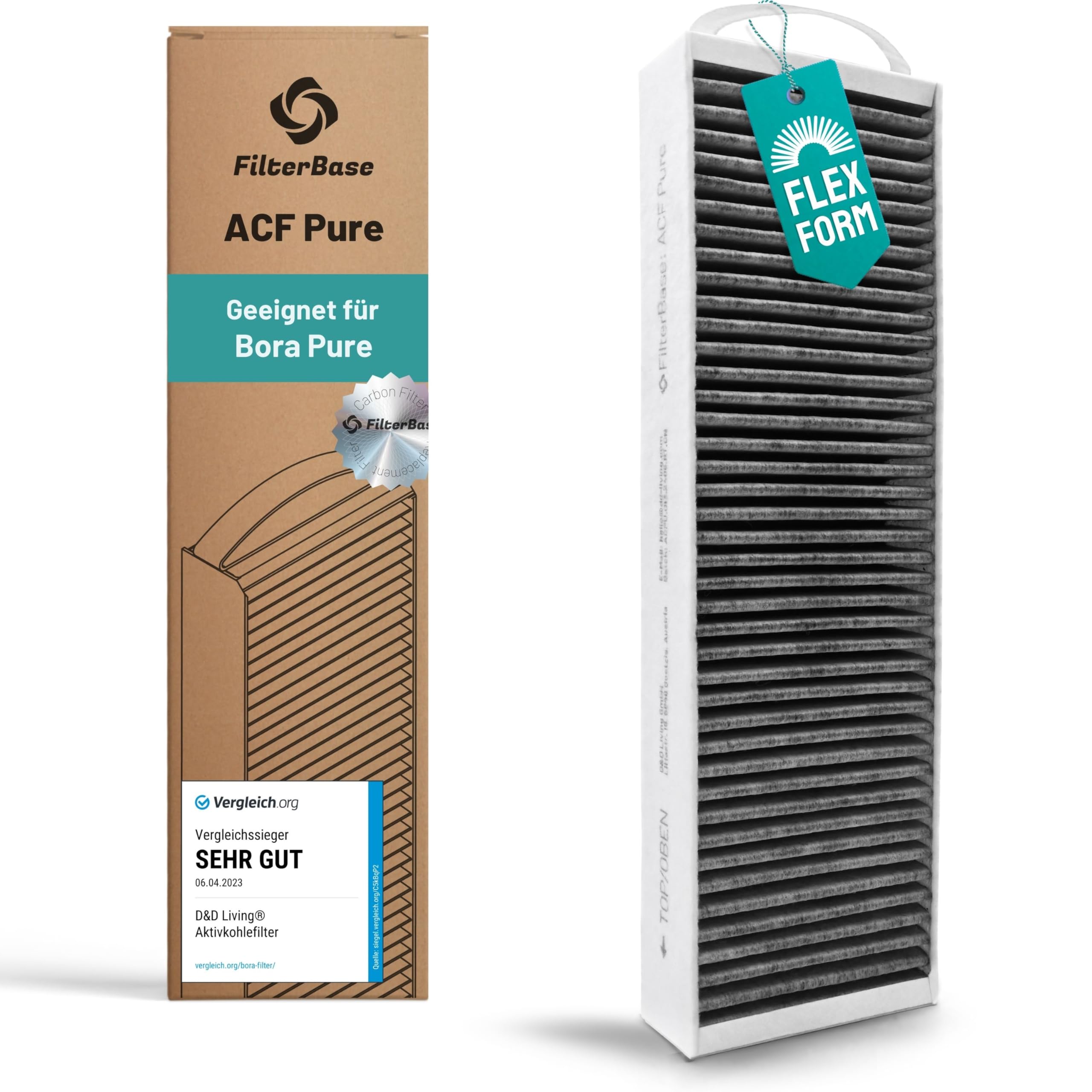 FilterBase® 1 Filter für Bora Pure PUAKF - Aktivkohlefilter kompatibel mit Pure, X Pure Kochfeld im Umluftbetrieb
