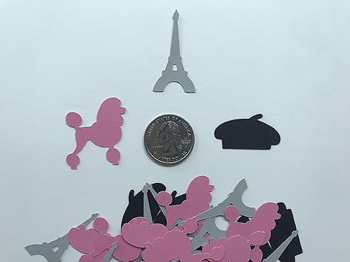 Miniatura 4 de Paris Confetti - Paris Themed Party Decor - Poodle Confetti - Eiffel Tower Confetti - Paris Birthday Party Decor - Girl Birthday Party Decor - 150