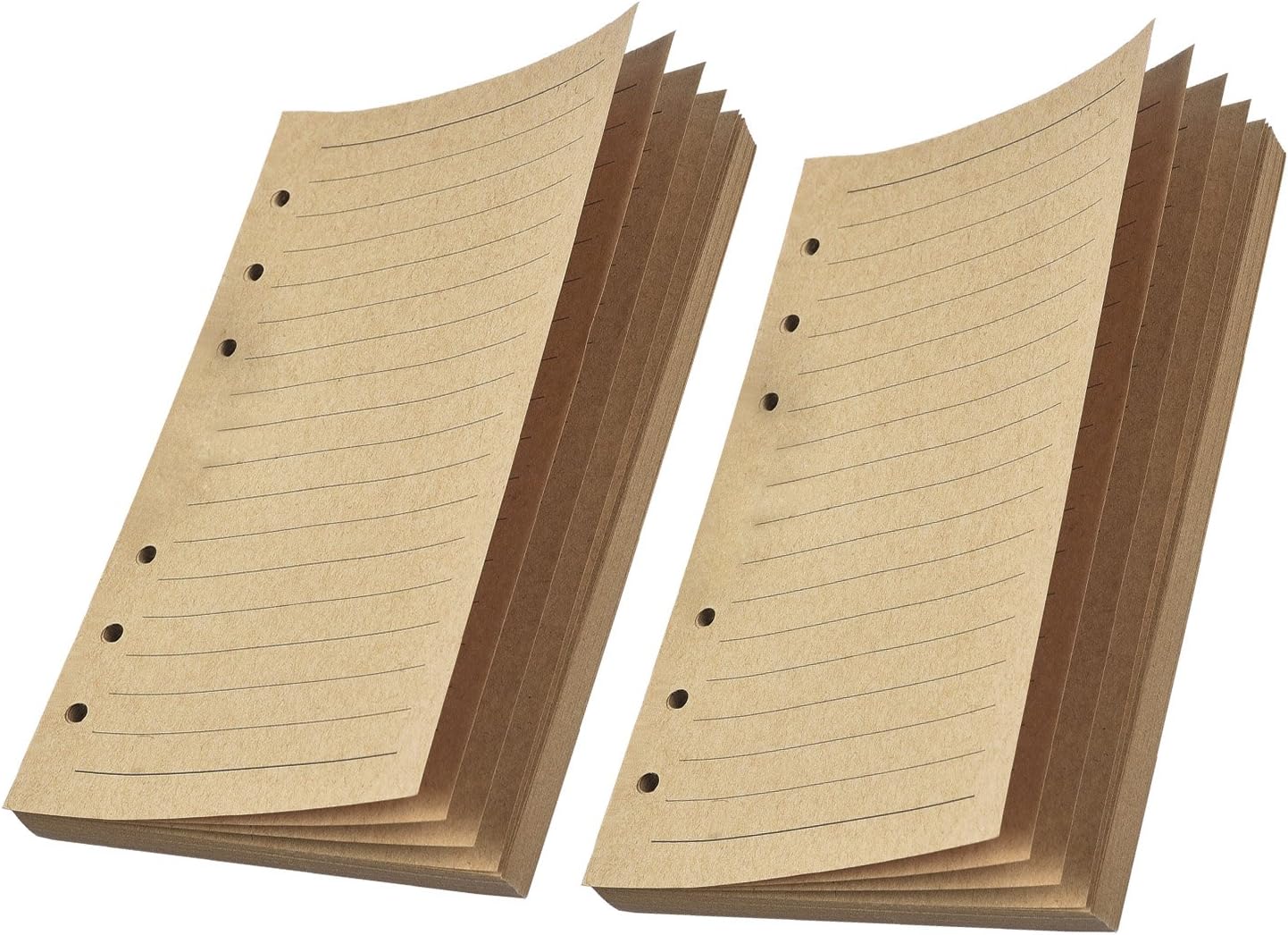 WILLBOND Refill Lined Paper Inserts 320 Pages for 6-Holes A6 Refillable Journals Notebooks Diaries, 80 Sheets (160 Pages)/ Pack, 2 Pack