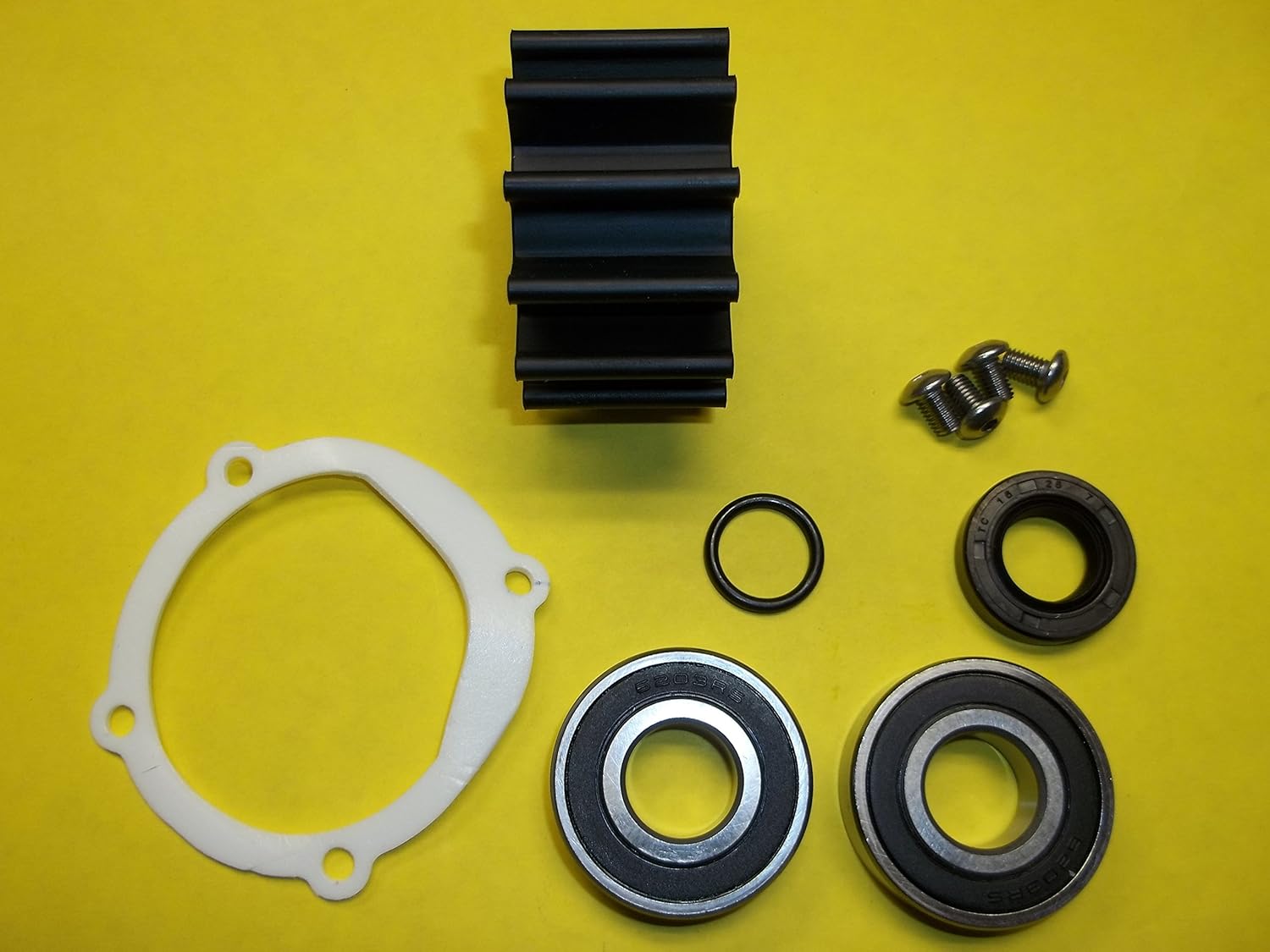 PLESIU BB Johnson Sea Water Pump Repair Service Rebuild Kit with Bearings and Impeller 09-1027B-1 F5B-9 10-24228-1