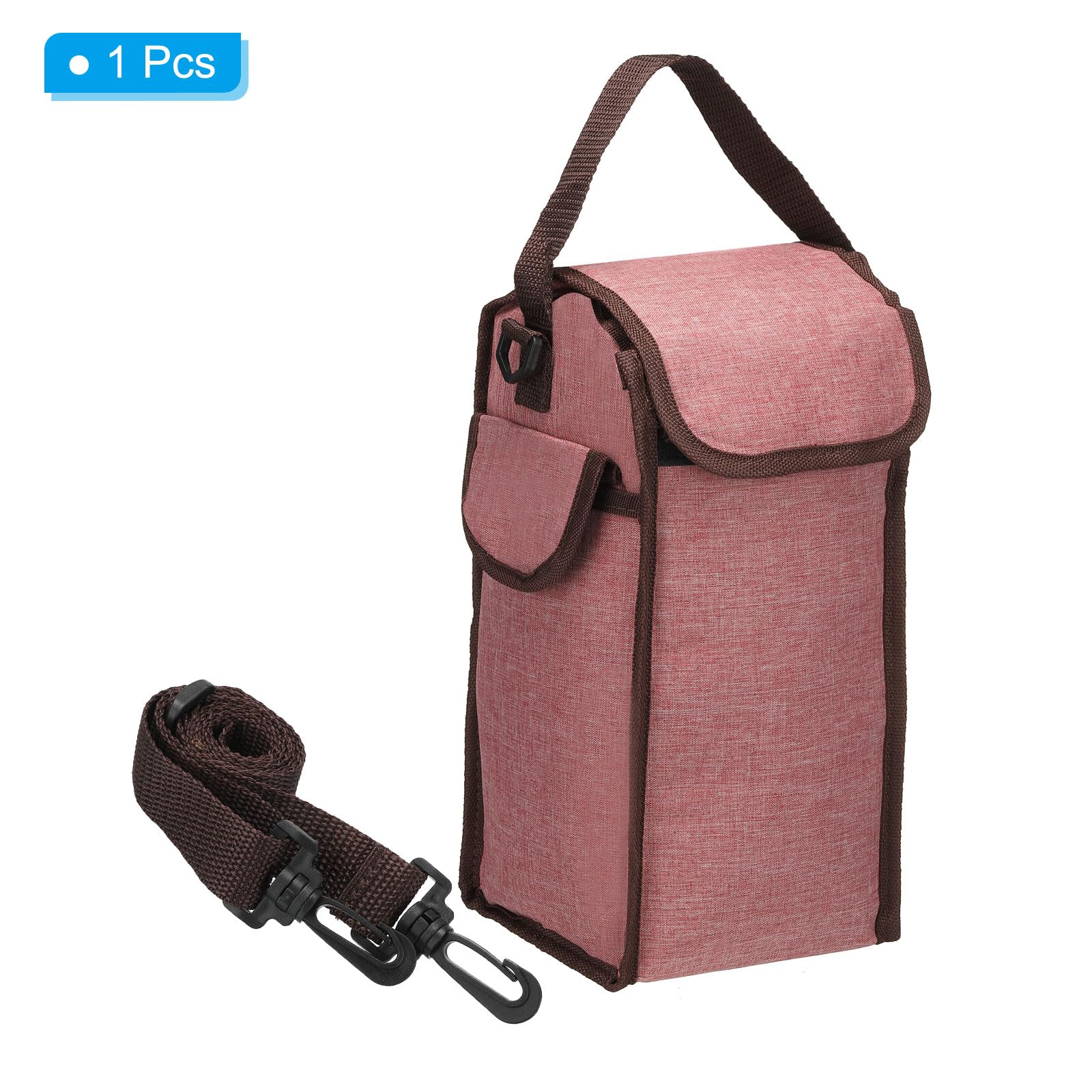 Sacs à déjeuner isothermes 15,2 x 15,2 x 30,5 cm, Sacs à bento cuboïdes réutilisables, fourre-Tout Thermique, Sacs Alimentaires Portables pour Hommes et Femmes, Rouge