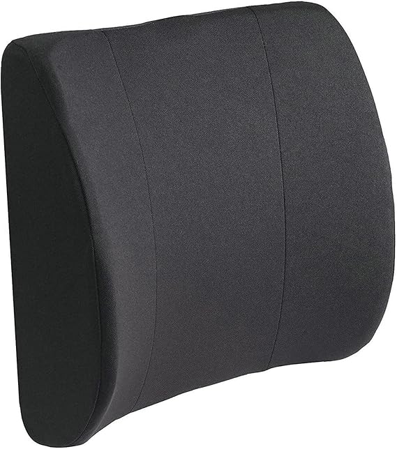 DMI Memory Foam Lumbar Pillow Support Pillow Back Support Chair Cushion with Strap