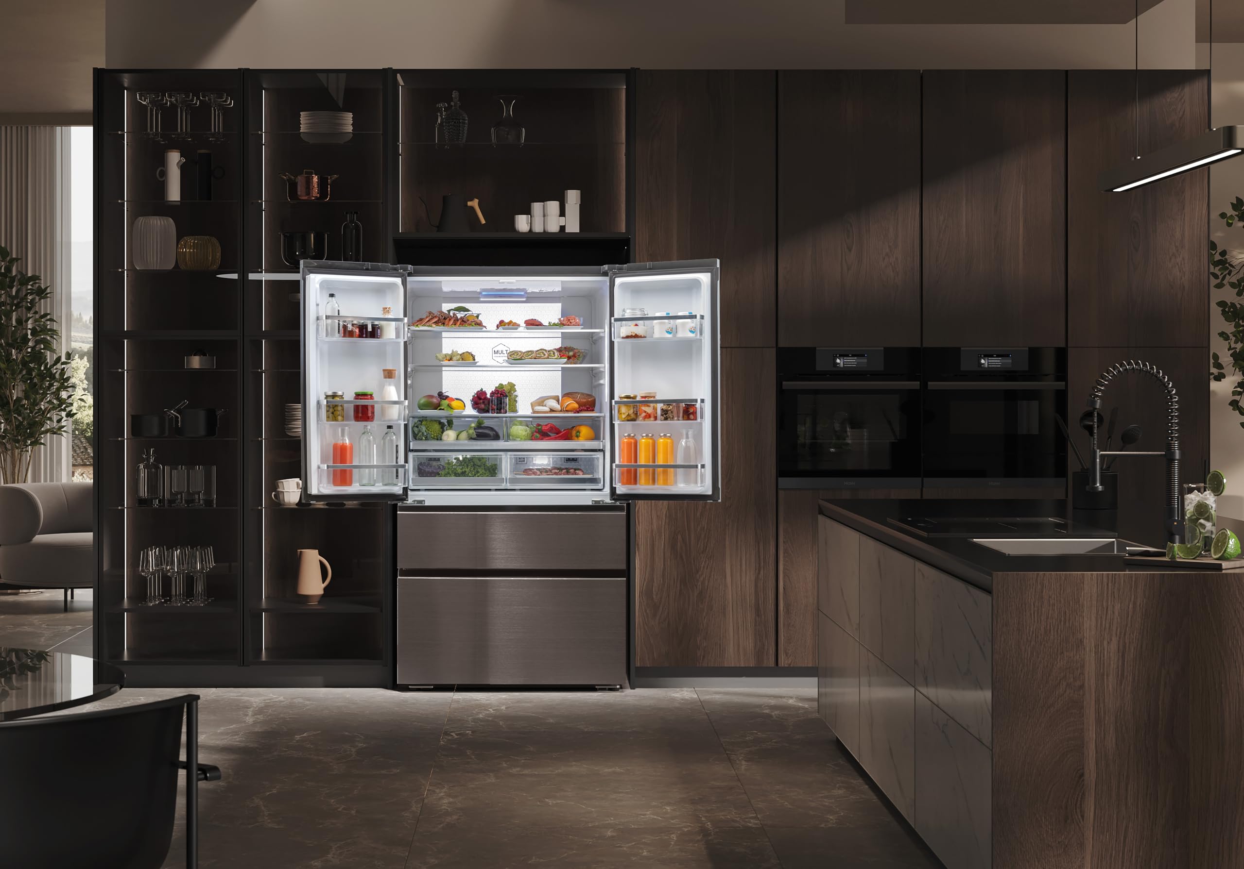 Haier HB26FSNAAA frigo américain Autoportante 685 L E Noir