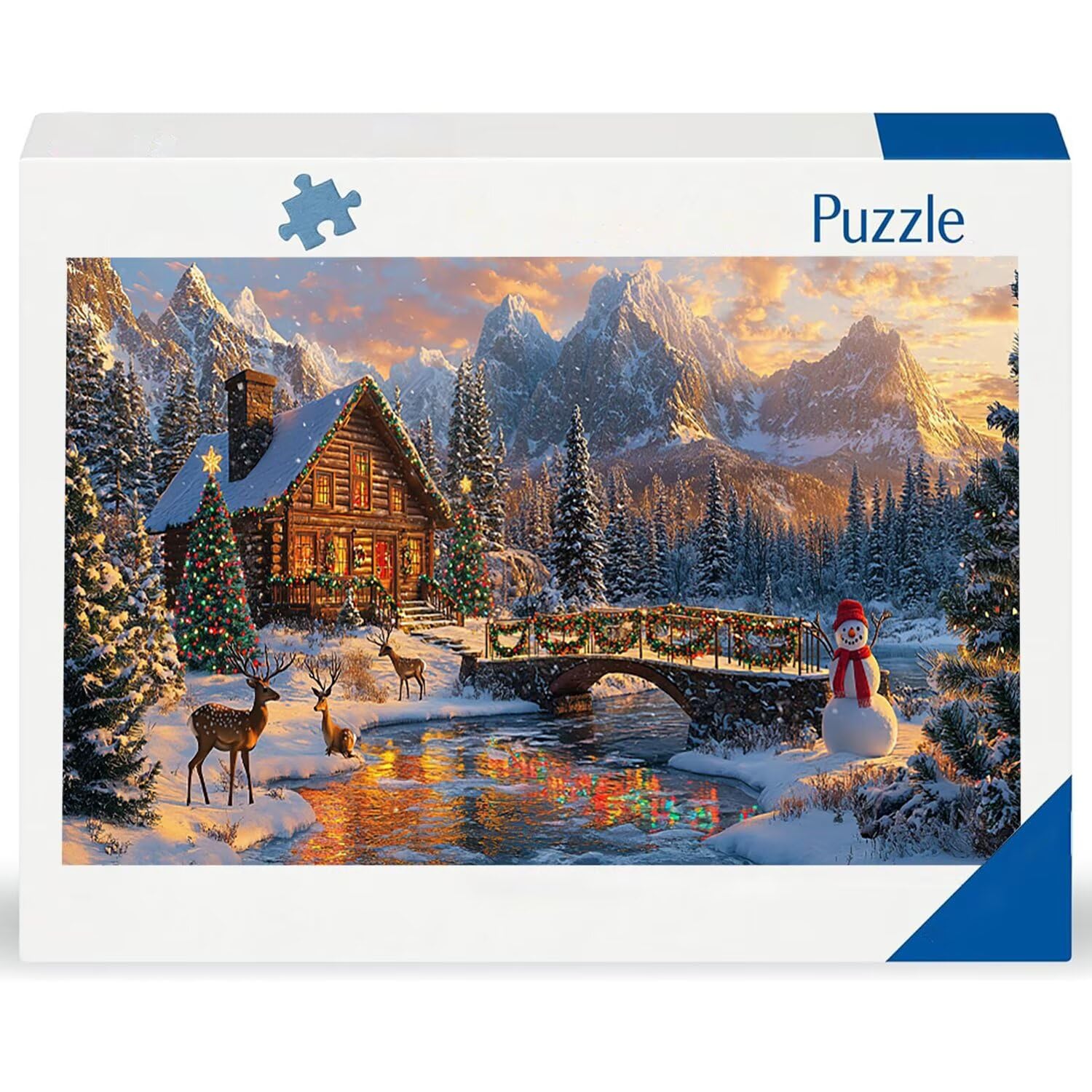Puzzle dla dorosłych 900 elementów Boże Narodzenie w zimie 87 x 34 cm niemożliwe trudne wyzwanie, puzzle dla dorosłych gra edukacyjna wyzwanie zabawki 900 elementów puzzli dla dorosłych, kreatywna