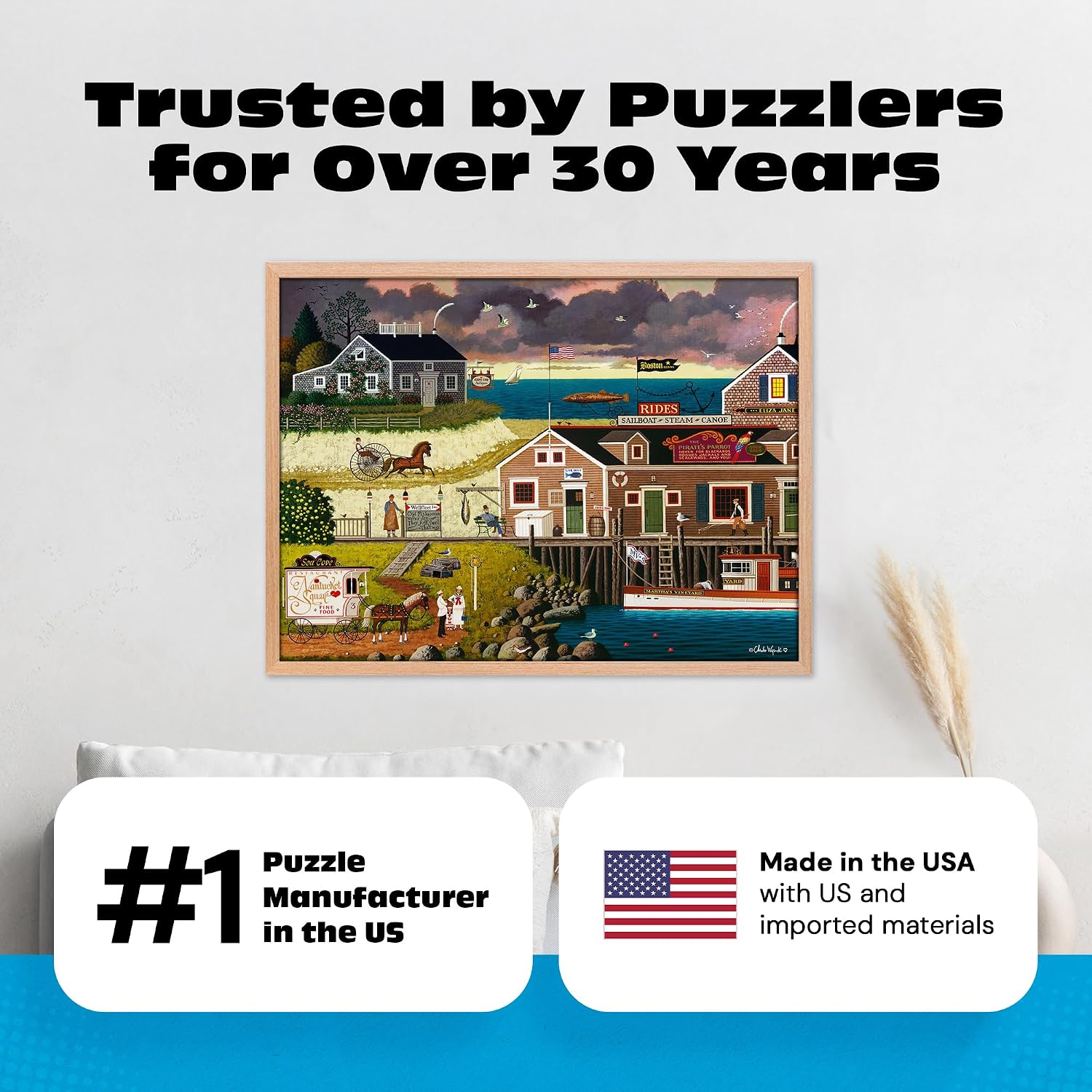 Buffalo Games - Charles Wysocki Devil Belly - 1000 Piece Puzzle for Adults | Art by Charles Wysocki, Made in USA, Recycled Board, Finished Size 26.25 x 19.75 in, Full-Size Poster Included, Giftable