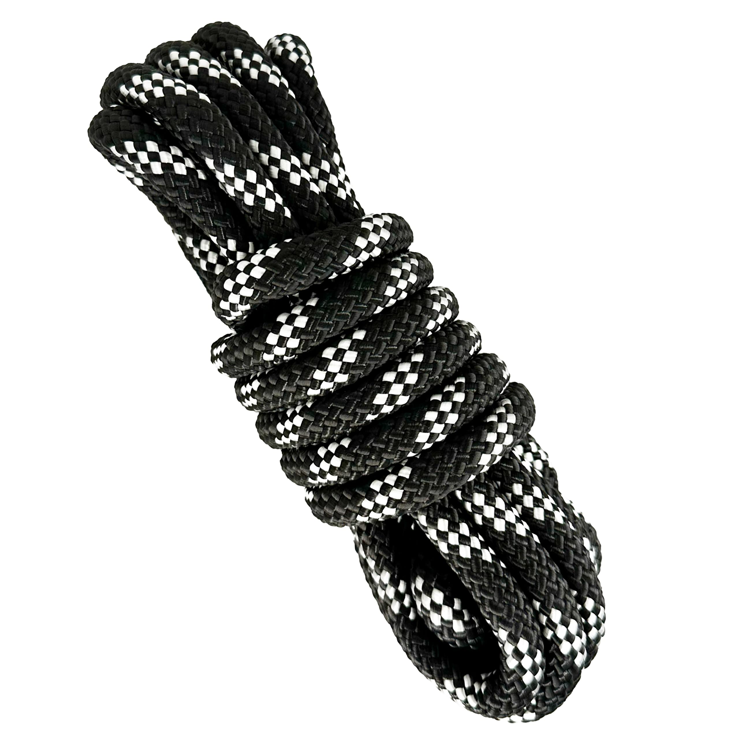 Gopeu Black With White 12Mm High-Tenacity Polyester Rope. 5M.