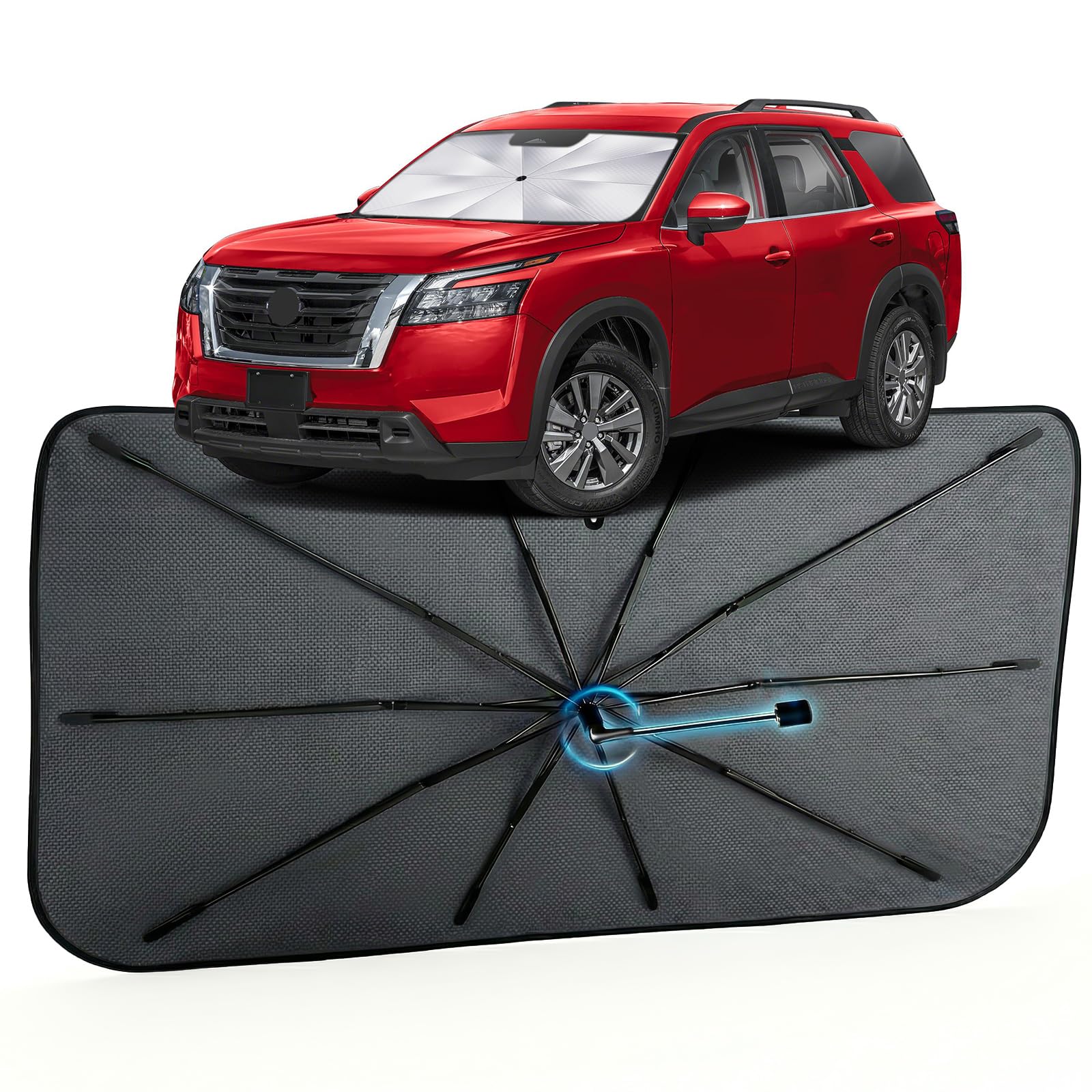 Car Windshield Sun Shade Umbrella for Nissan Pathfinder 2022-2026, 1:1 Fit