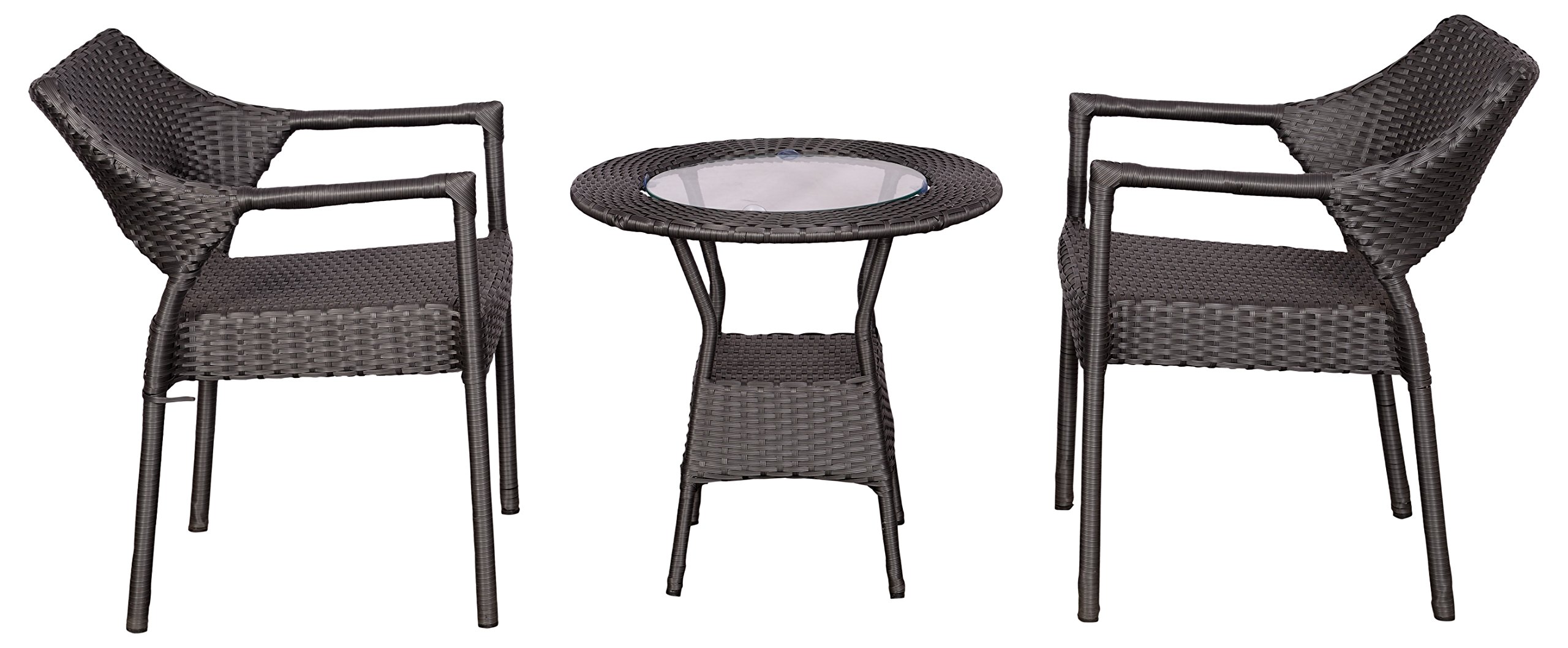 Garden Two Seater Patio Chair and Table Set Outdoor Balcony Garden Coffee Table Set Furniture (Matte Finish, Multicolor)-image-11