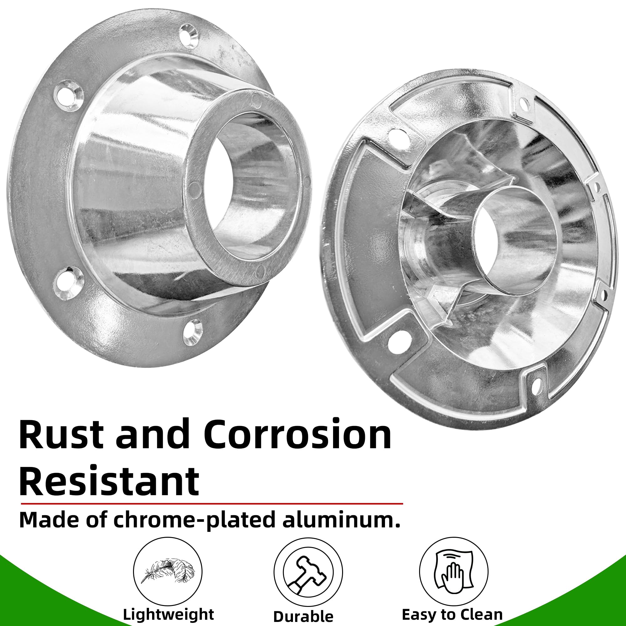 Snapklik.com : 2 Pack RV Table Base Mount - 2 1/8 Inch Aluminum ...