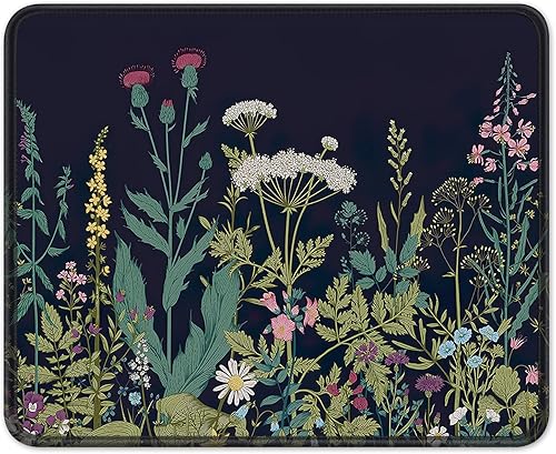 Miniatura 8 de BOSOBO Alfombrilla de mouse cuadrada de goma antideslizante para juegos, textura premium e impermeable con bordes cosidos, bonitas alfombrillas de