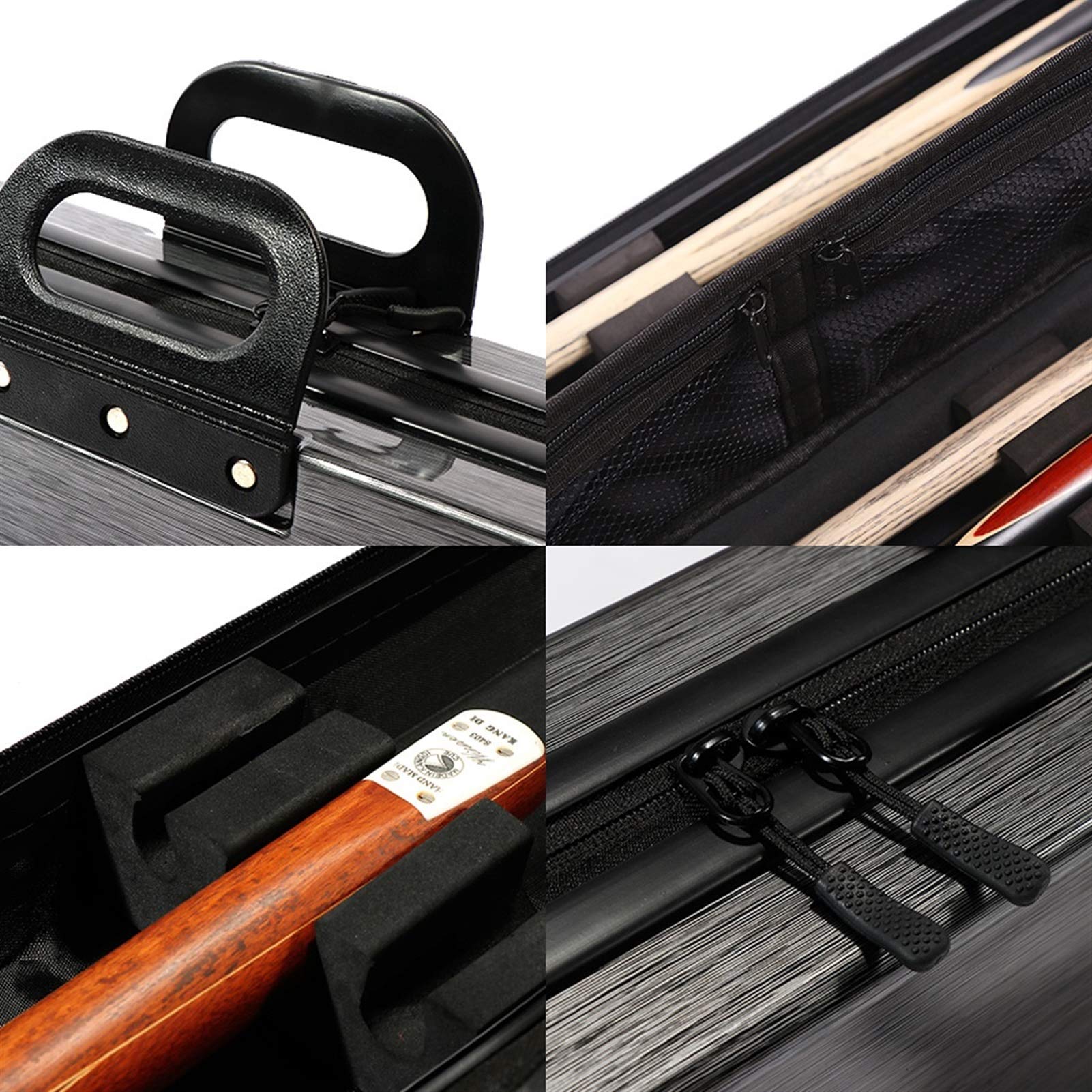 YRU 3/4 Snooker Fourreau de Queue de Billard, 122cm for Centre commun Queues Sac Accessoires-Maintient Billard 4 Pool Cue