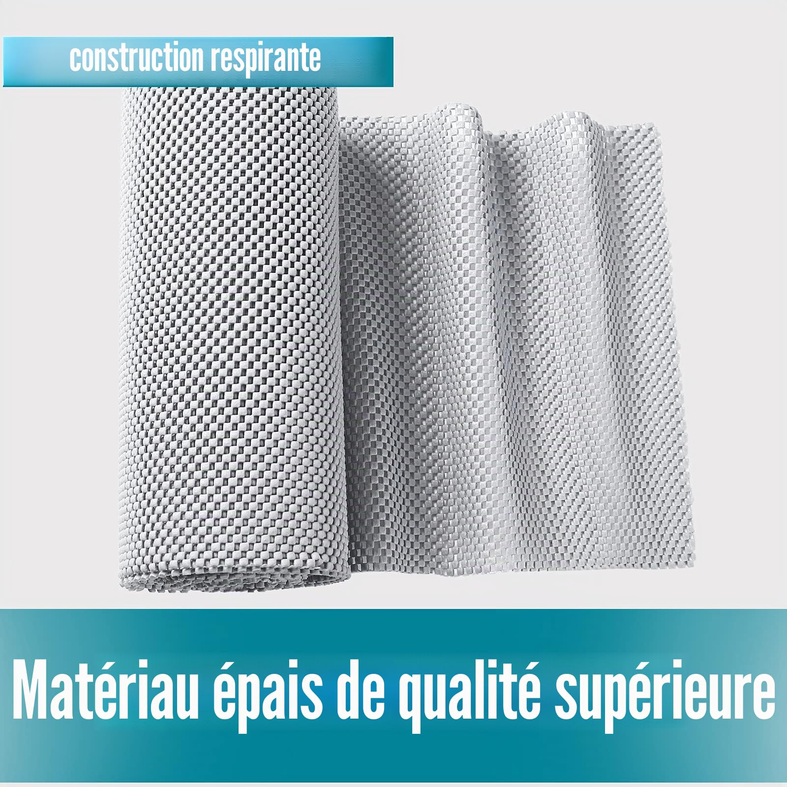 Revêtement d'étagère et de tiroir, non adhésif, antidérapant et durable, taille complète, 45 cm x 6 m pour tiroirs, étagères, armoires, rangement, cuisine, bureaux, ustensiles de cuisine, vaisselle