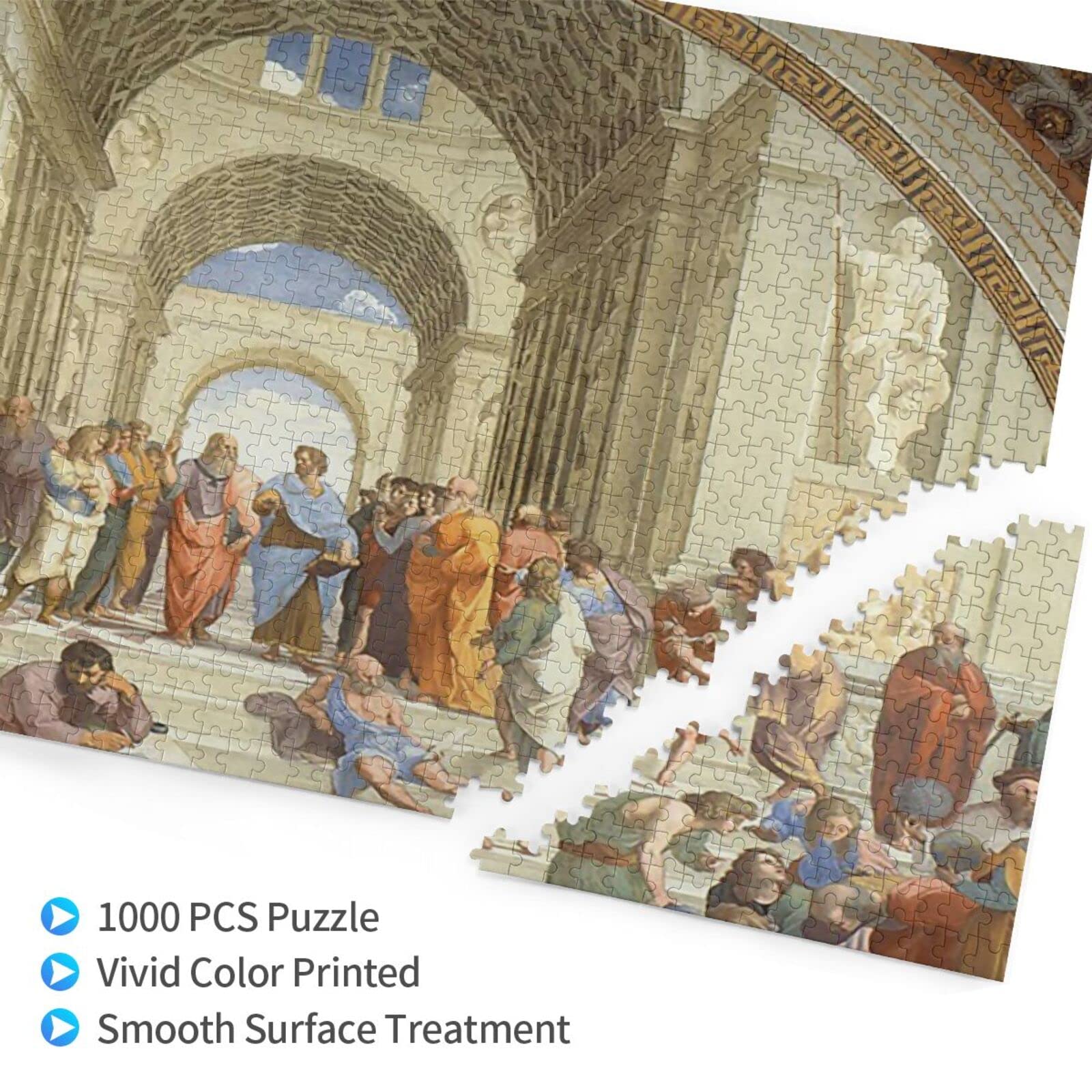 Amazon.co.jp: 1000ピース ジグソーパズル 絵画風 壁紙 アテナイの学堂