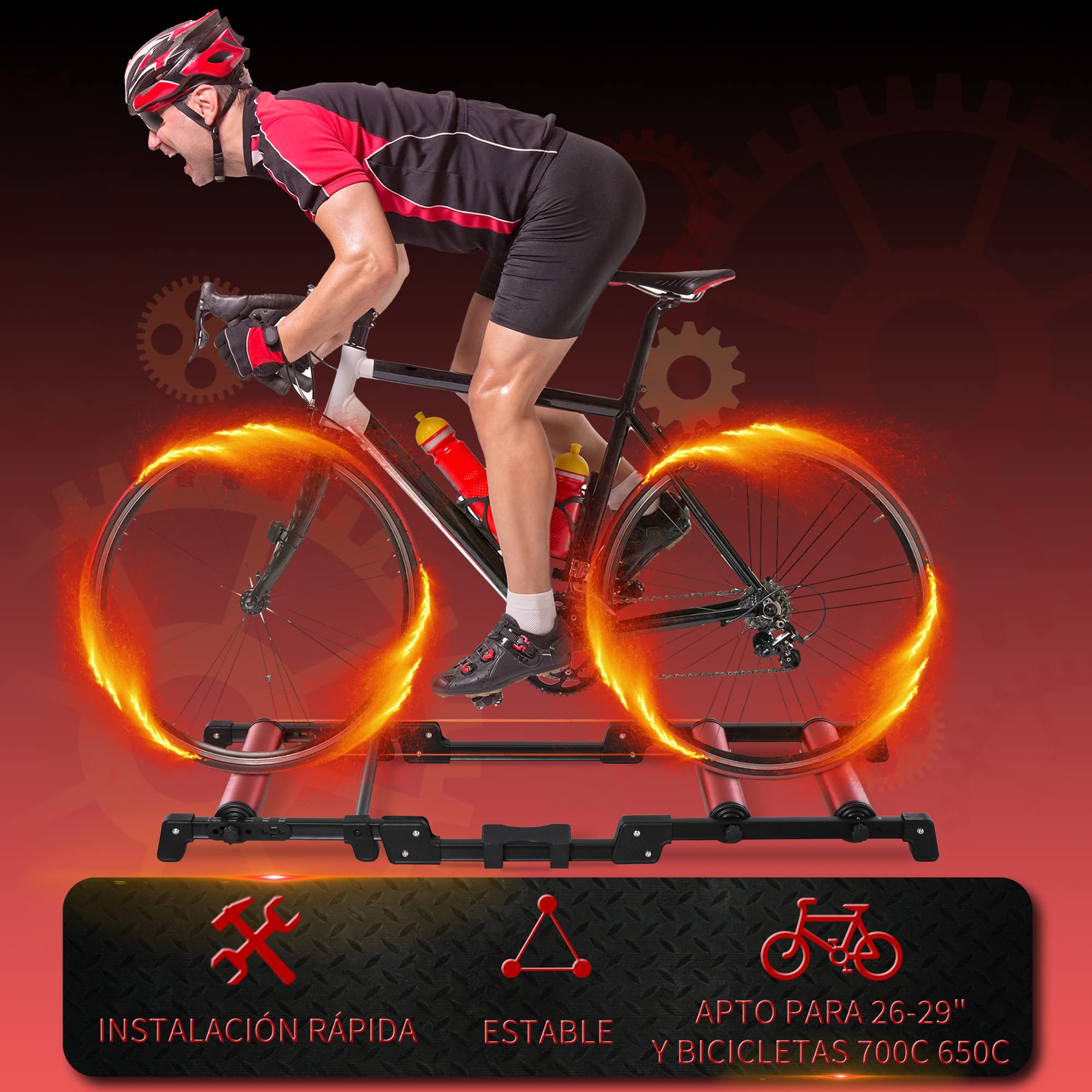 Bicicleta Plegable Homcom Rodillo De Ciclismo Rodillo Inteligente