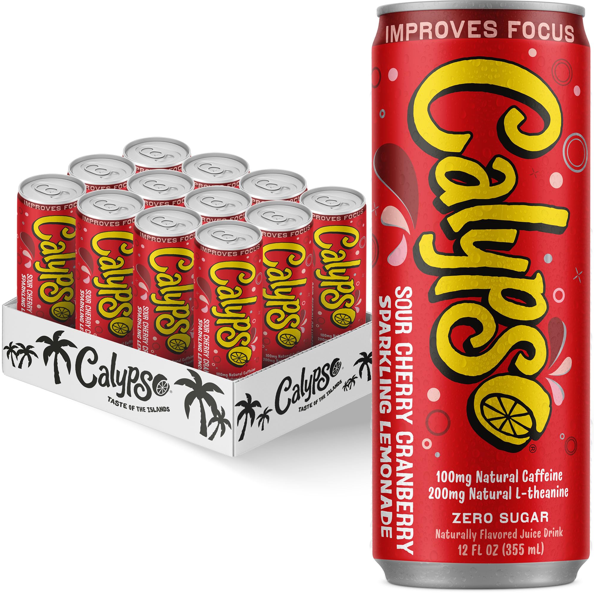 Amazon.com : Calypso Sour Cherry Cranberry Zero Sugar Sparkling