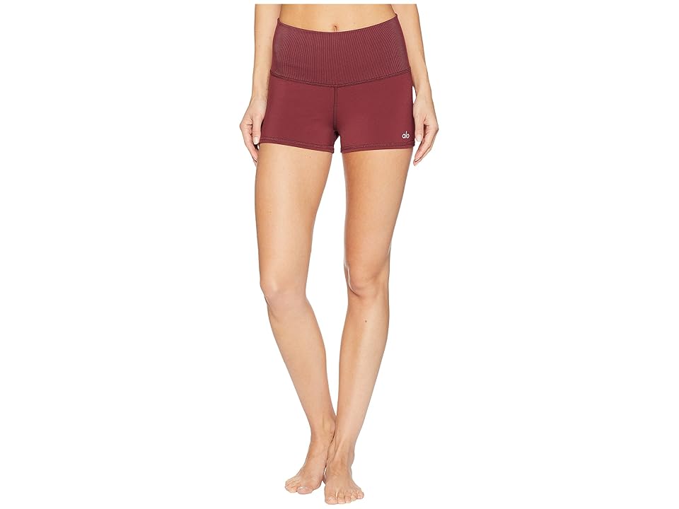 

ALO Aura Quartz Shorts (Black Cherry) Women's Shorts, Burgundy