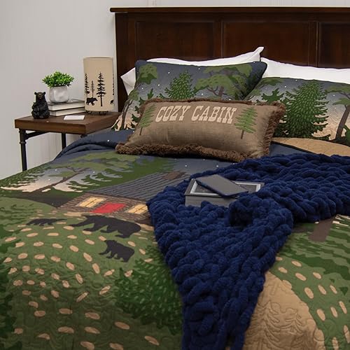 Miniatura 4 de Donna Sharp Juego de ropa de cama King  3 piezas  Juego de edredón Apache Southwest con edredón King y dos fundas de almohada King  Lavable a máquina