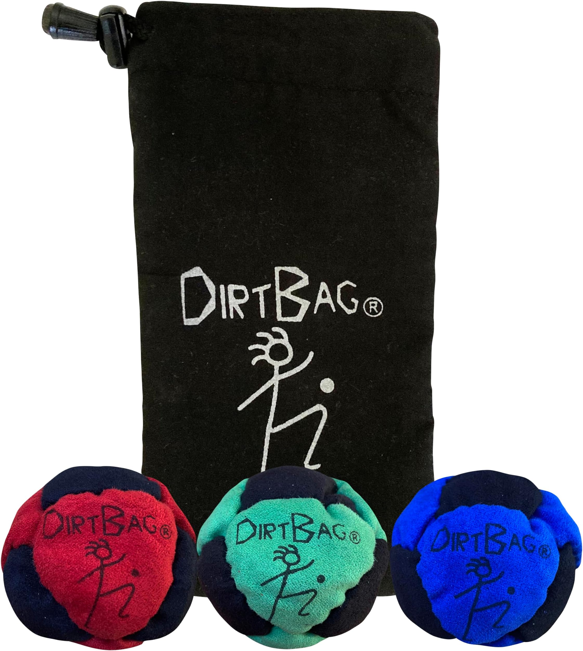 DirtBag Classic Footbag Hacky Sack 3 Pack with Pouch
