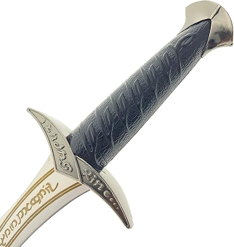 Miniatura 4 de LKOQO Daga élfica medieval de fantasía de 11 pulgadas. Para colección, regalo o cosplay, personajes renacentistas A Fair, acero inoxidable (negro)