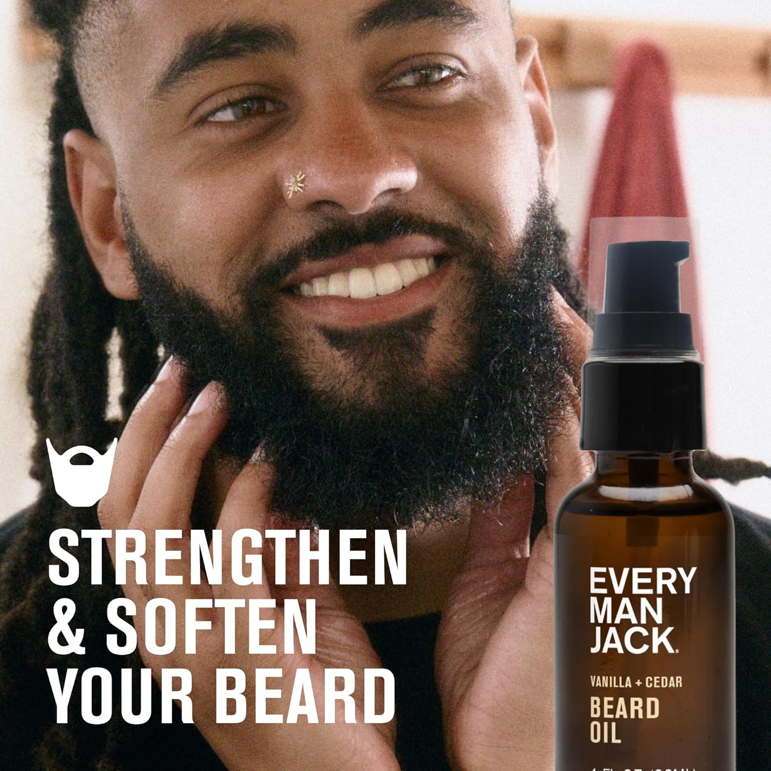 Every Man Jack Hydrating Beard Oil for Men, Vanilla Cedar, 1oz image 2