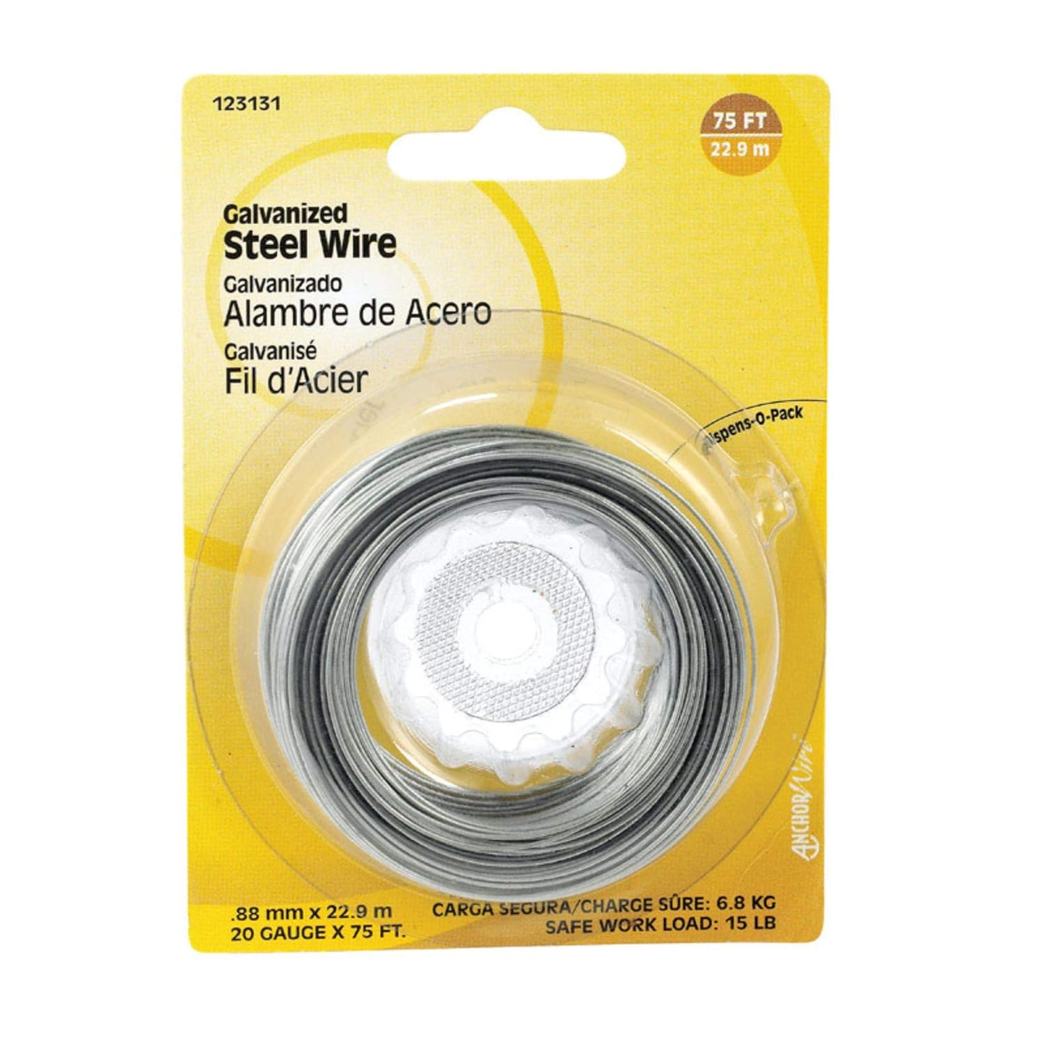 Hillman Steel Wire 75' 20 Ga Galvanized 5 Lb Pack