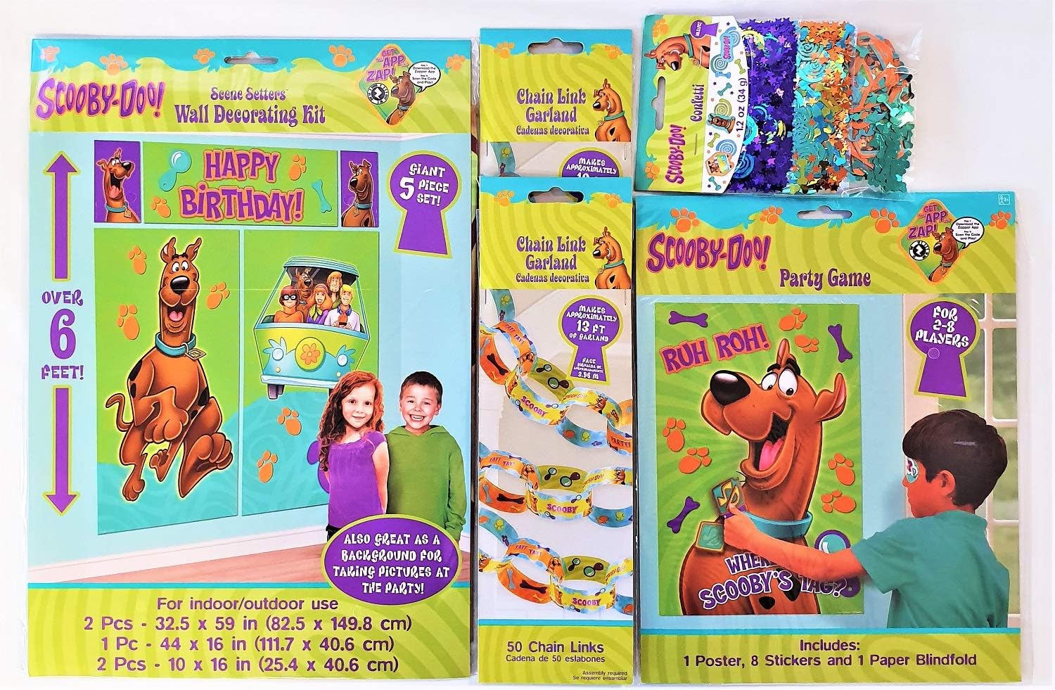 CN ice Scooby Doo Where Are you Decoration Party Pack - Scene Setter Party Game etc