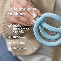 Vista 6 de Frida Baby Get-A-Grip BabyTeether para aliviar la dentición Juguetes de dentición de silicona 100% de grado alimenticio para bebés de 0 a 6, 12