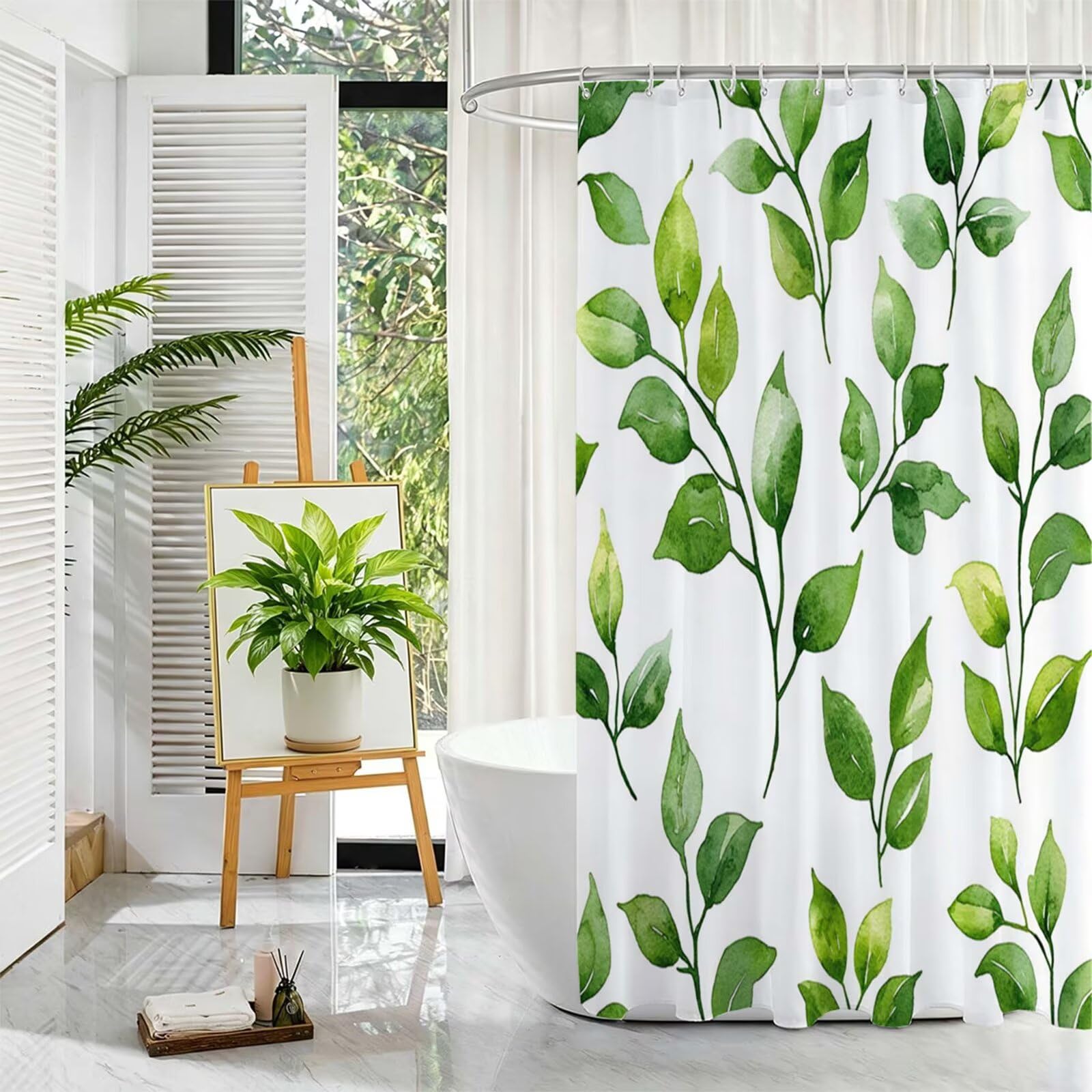 Rideau de Douche Blanc, Rideau Douche 160x200cm D-489