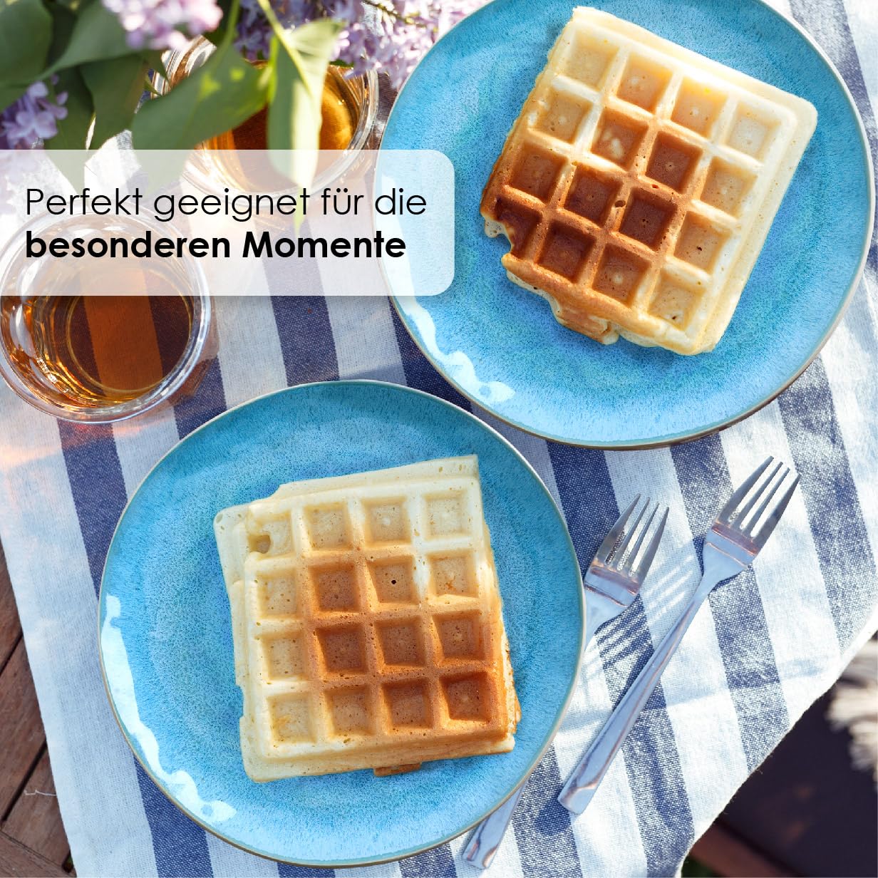 MIAMIO - Set 6 Piatti 28 cm Ceramica Gres – Piatti Grandi per Portate Principali – Servizio Moderno Blu – Collezione Lumera, Lavastoviglie e Microonde