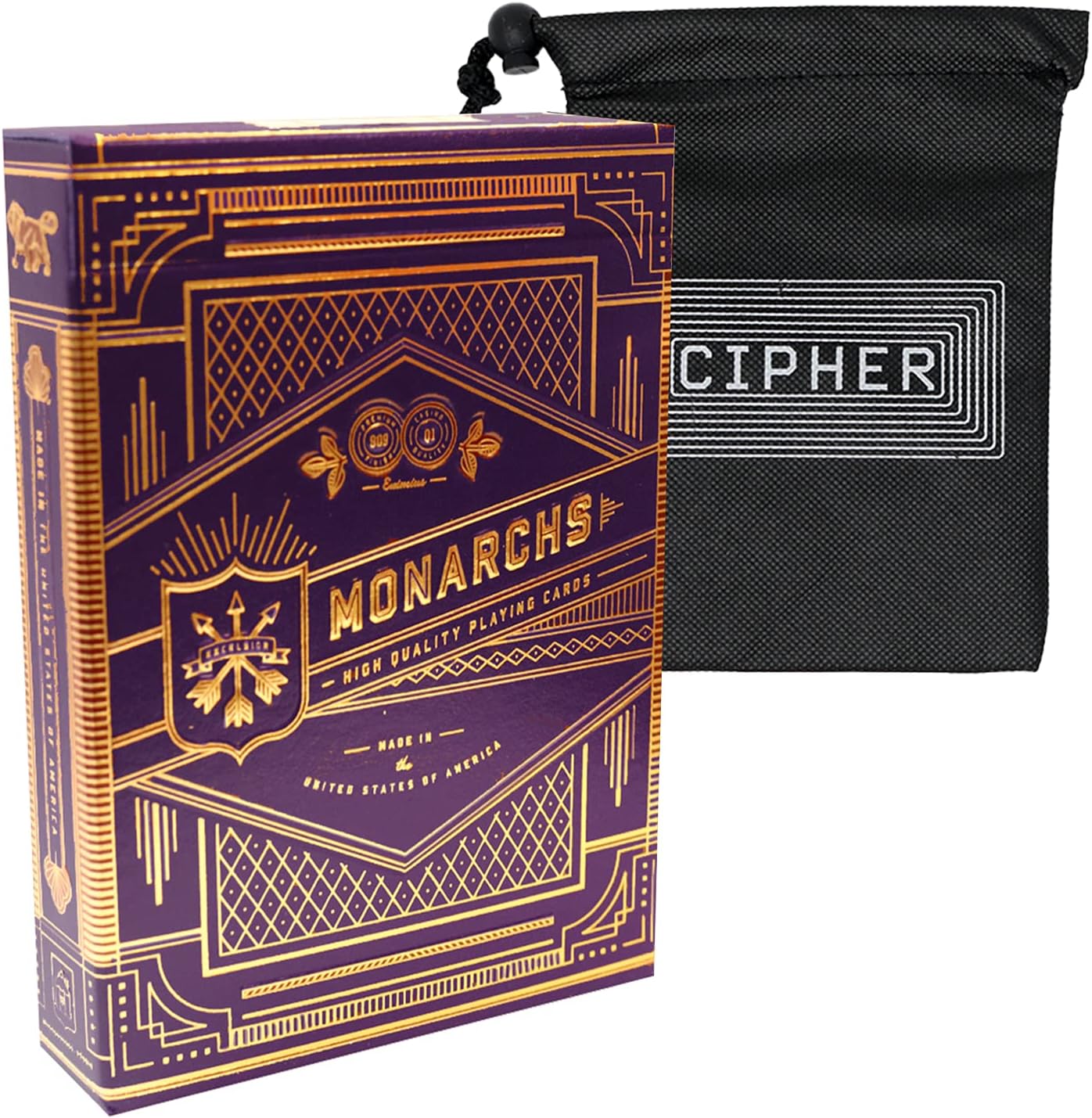 Purple Monarch Playing Cards - Theory 11 Deck and Cipher Card Bag