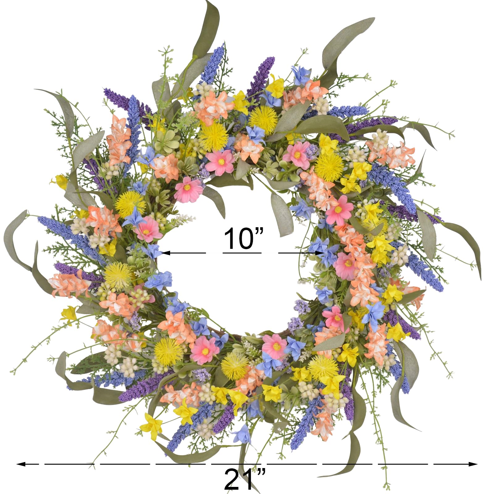 LuBlomy Spring Summer Wreaths for Front Door, 21