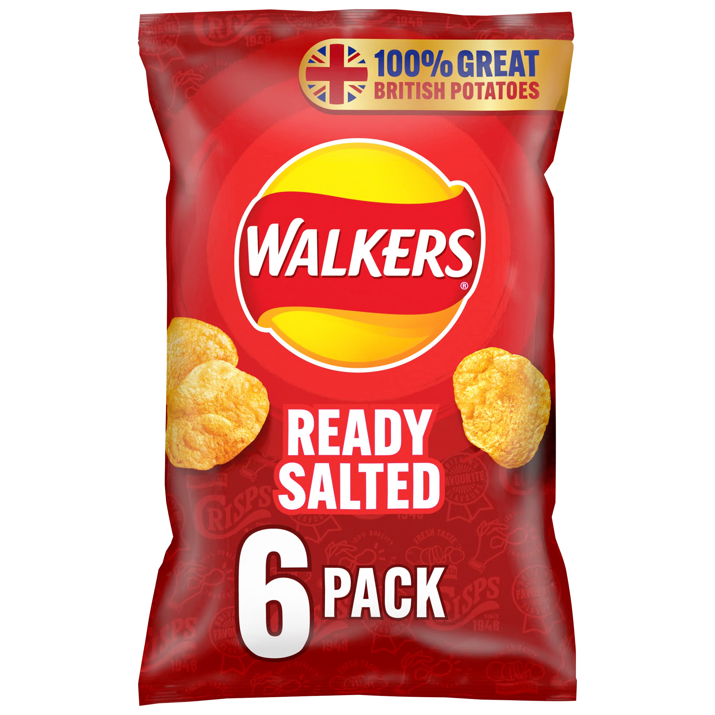 Ready Salted Multipack Crisps 6x25g