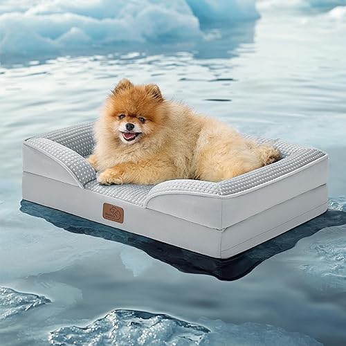 Miniatura 216 de Bedsure - Cama ortopédica XXL para perros, sofá cama lavable para perros gigantes, espuma de soporte con funda extraíble y lavable, forro Marrón