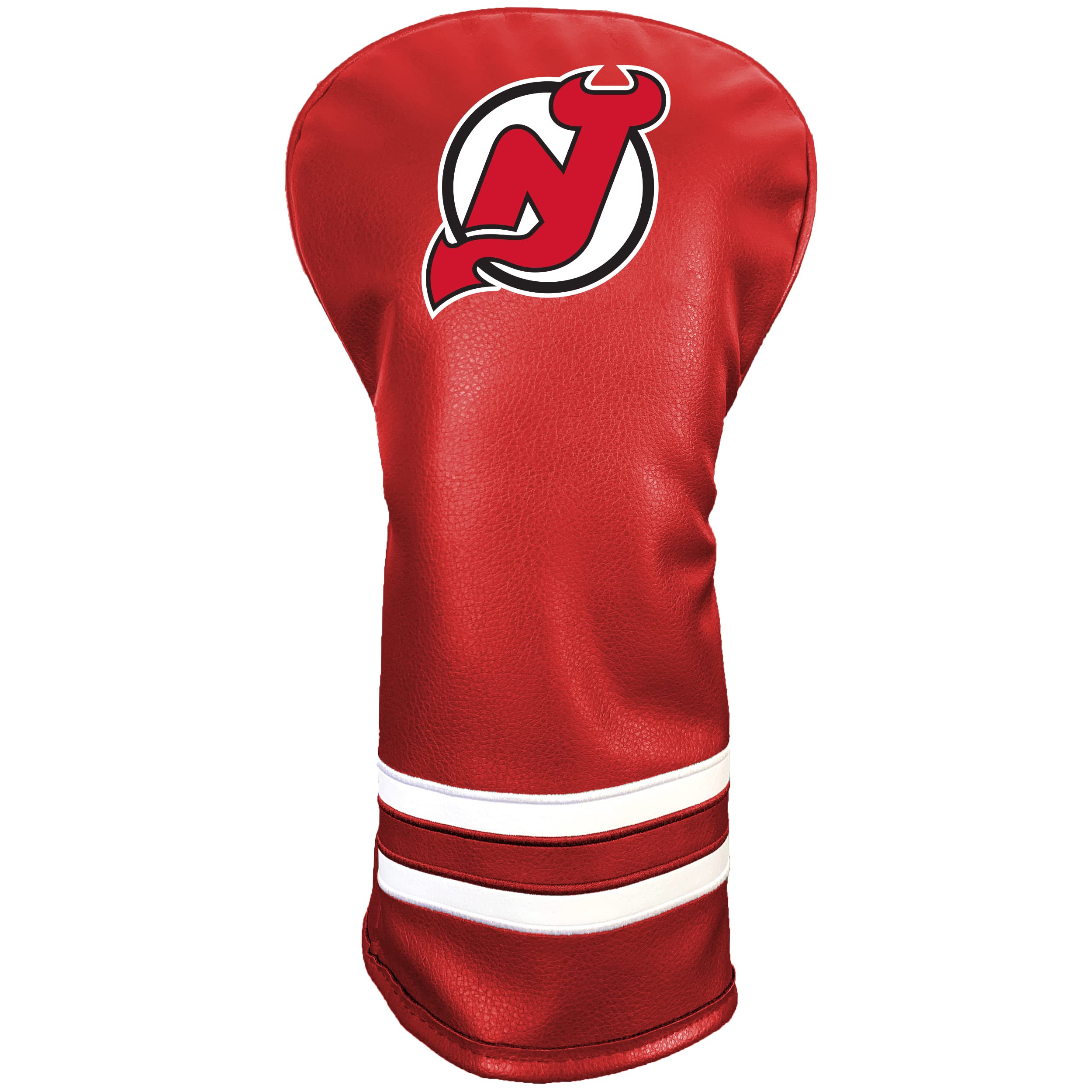 Team Golf NHL New Jersey Devils Vintage Driver Headcover - Printed Team Golf NHL Vintage Driver Golf Club Headcover, Form Fitting Design, Retro Design with Fleece Lining for Extra Club Protection