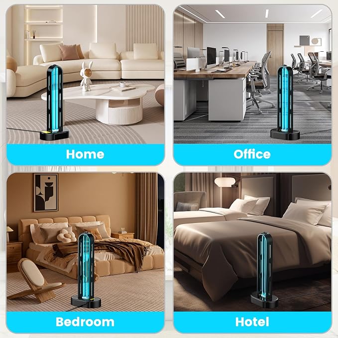 2 Pack UV Light Sanitizer, Lamp with Remote for Home Disinfection miniatura 8