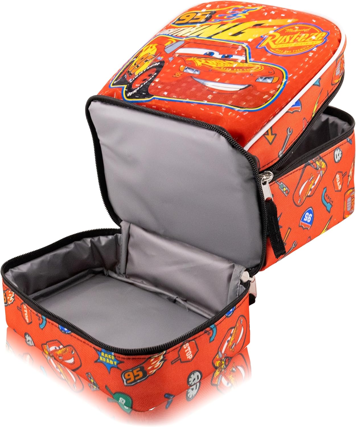 Disney Cars Lunch Box for Kids | Lightning McQueen Insulated Lunch Bag Lunch Box for Boys, Girls, Toddlers | Disney Cars Lightning McQueen Reusable Lunchbox - Image 3