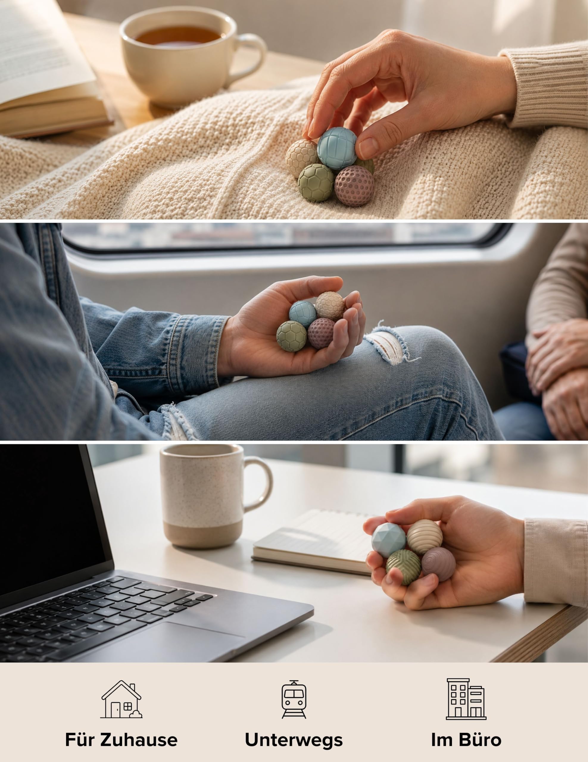 Magnetyczne Fidget Toys - Zabawka Antystresowa z Magnetycznymi Kulkami - Focus Dots do Redukcji Stresu i Poprawy Koncentracji (Pastelowe Kolory)