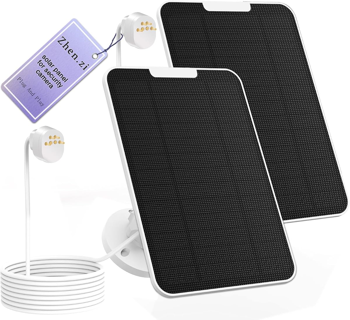 Solar Panel for Google Nest Camera Outdoor Battery Version,4W IP66 Waterproof Solar Power Charger with 13ft Cable,360° Adjustable Mount for Nest Cam Indoor/Outdoor Security Camera (Nest-2 Pack)