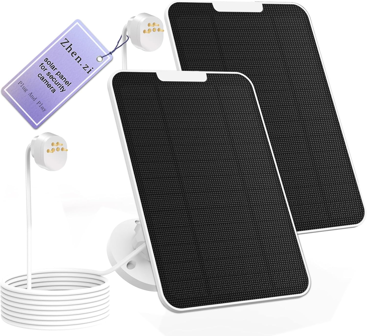 Solar Panel for Google Nest Camera Outdoor Battery Version,4W IP66 Waterproof Solar Power Charger with 13ft Cable,360° Adjustable Mount for Nest Cam Indoor/Outdoor Security Camera (Nest-2 Pack)