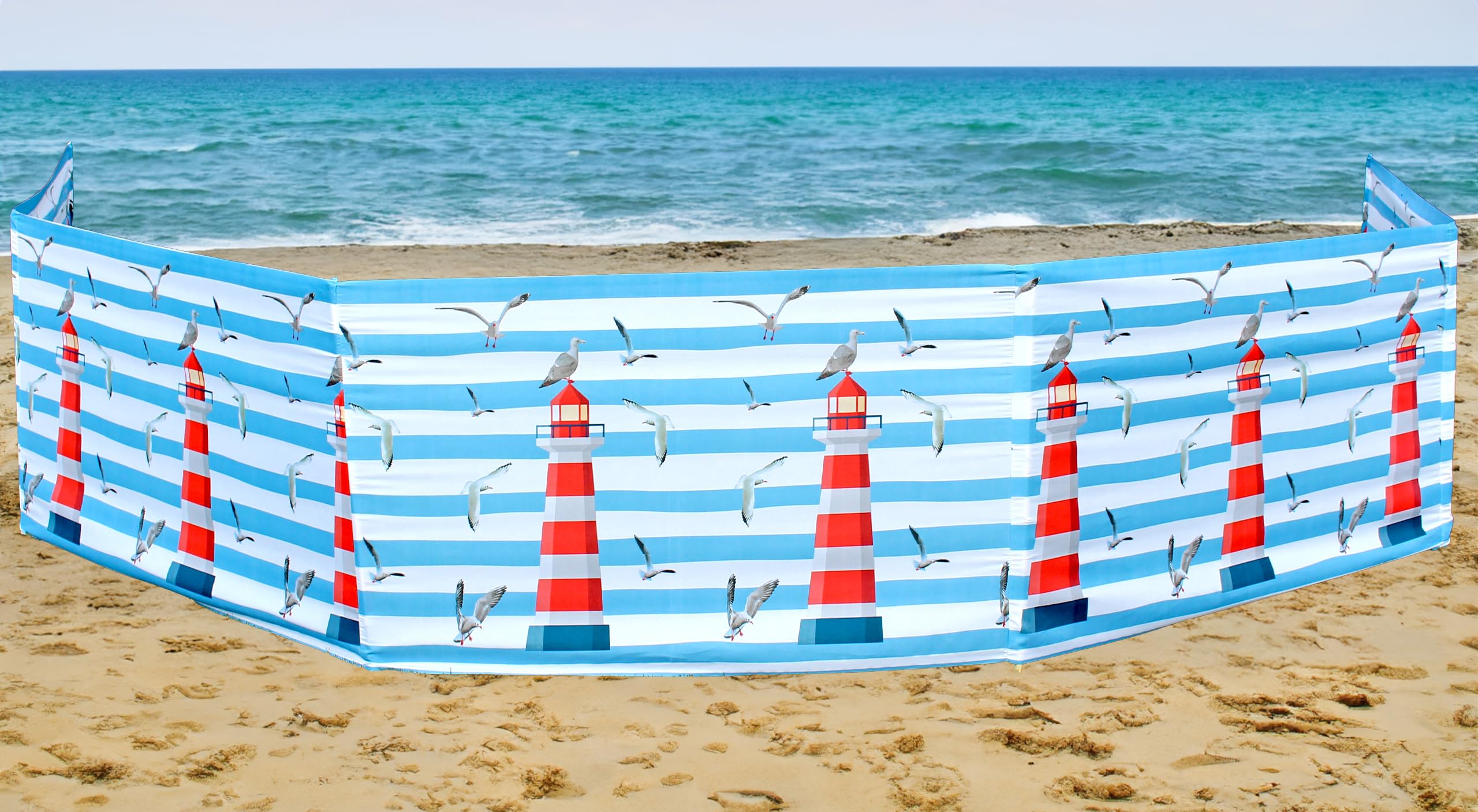 Strandwindschutz, Sichtschutz für Strand, Garten und Camping