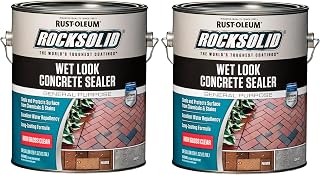 2-Pack of 1 Gal Rust-Oleum 317927 Clear RockSolid Wet Look Concrete Sealer