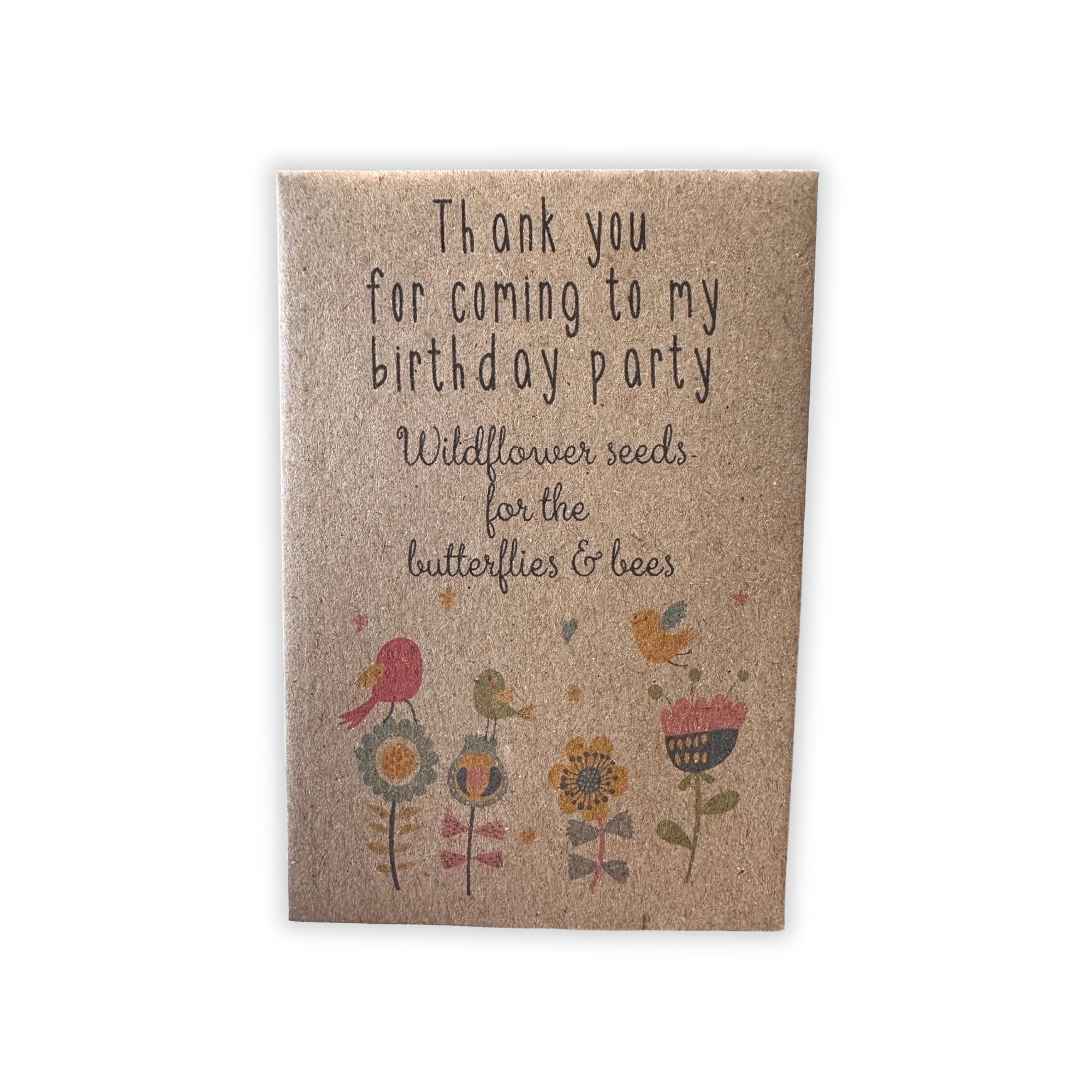 Birthday Wildflower Seed Packets x 10 – Eco Plastic Free Party Bag Fillers – Children’s Goody Loot Swag Favour Envelopes – Contains UK Seeds, Sustainable Party Prizes & Eco Gifts