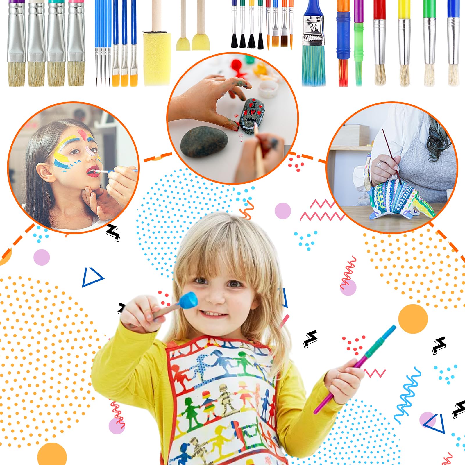 15-teiliges Malpinsel-Set Für Kinder – Bunt, Kreativ & Perfekt Für Kleine Künstler